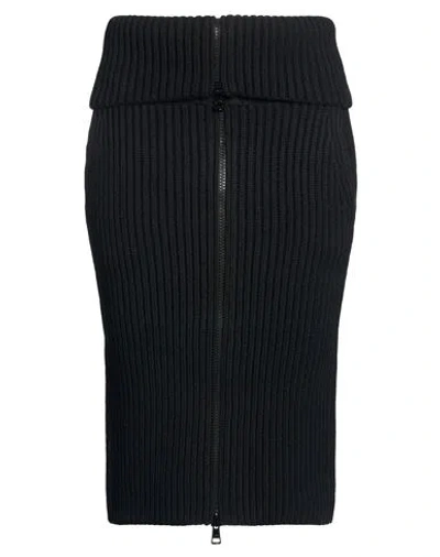 Tod's Woman Midi Skirt Black Size S Merino Wool, Cashmere