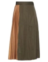 Tod's Woman Midi Skirt Military Green Size 4 Polyamide, Polyester In Green