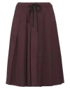 Tod's Woman Midi Skirt Plum Size 10 Polyester, Cotton In Purple