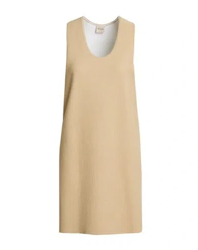 Tod's Woman Mini Dress Beige Size S Cotton In Nude