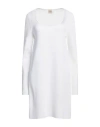 TOD'S TOD'S WOMAN MINI DRESS WHITE SIZE M VISCOSE, POLYAMIDE