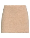 Tod's Woman Mini Skirt Sand Size Onesize Virgin Wool, Polyamide In Brown