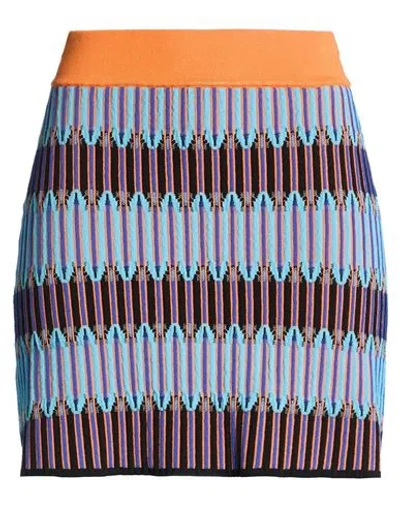 Tod's Woman Mini Skirt Sky Blue Size L Viscose, Polyester In Multi