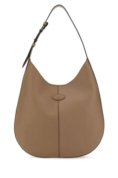 Tod's Beige Di Small Shoulder Bag In Brown