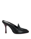 Tod's Woman Mules & Clogs Black Size 7.5 Soft Leather