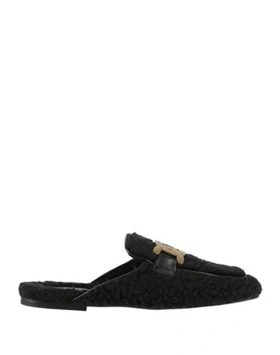 Tod's Woman Mules & Clogs Black Size 7.5 Leather