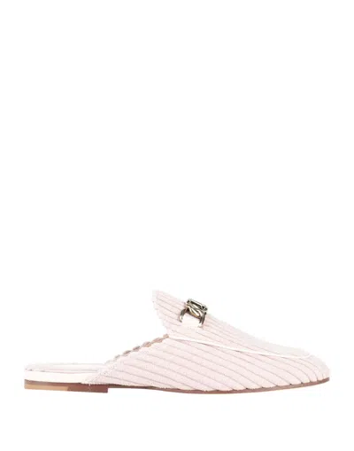 Tod's Woman Mules & Clogs Blush Size 6 Textile Fibers, Soft Leather In Pink