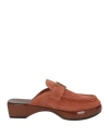 Tod's Woman Mules & Clogs Brick Size 7 Leather In Red