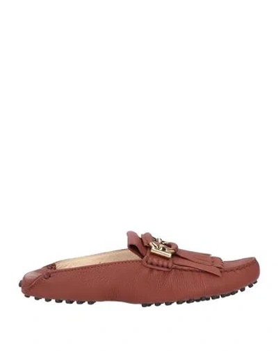 Tod's Woman Mules & Clogs Brown Size 6 Soft Leather