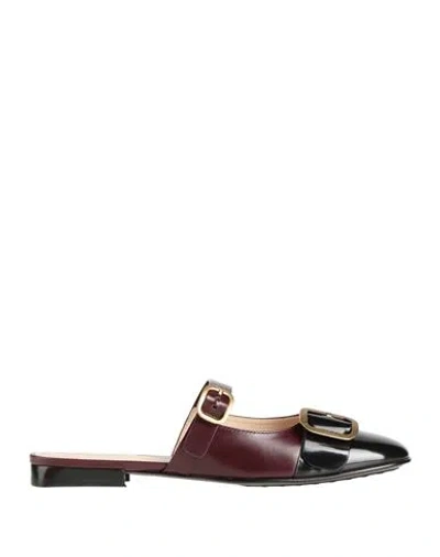 Tod's Woman Mules & Clogs Burgundy Size 7.5 Leather In Red