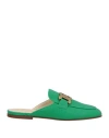 Tod's Mules In Leather In Green