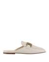 Tod's Woman Mules & Clogs Light Grey Size 9 Soft Leather