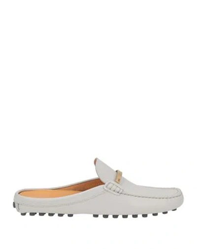Tod's Woman Mules & Clogs Light Grey Size 6 Leather In Gray