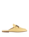 Tod's Woman Mules & Clogs Pastel Yellow Size 8 Soft Leather