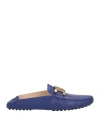Tod's Woman Mules & Clogs Purple Size 6 Leather In Blue