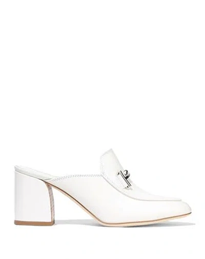 Tod's Woman Mules & Clogs White Size 4 Leather