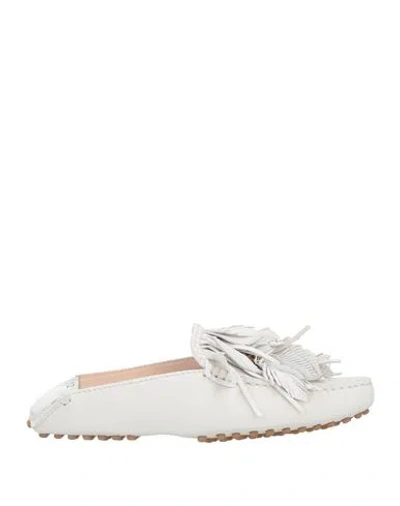 Tod's Woman Mules & Clogs White Size 5 Soft Leather