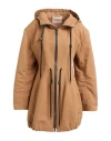 Tod's Woman Overcoat & Trench Coat Camel Size 4 Cotton In Burgundy