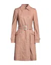 Tod's Woman Overcoat & Trench Coat Sand Size 8 Ovine Leather, Goat Skin In Beige