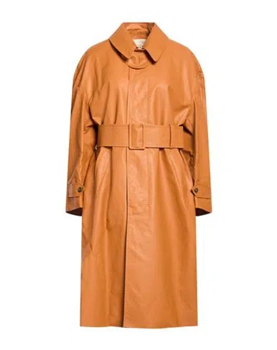 Tod's Woman Overcoat & Trench Coat Tan Size 4 Cotton, Polyurethane In Brown