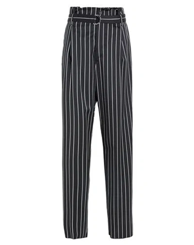 Tod's Woman Pants Black Size 2 Virgin Wool, Elastane In Multi
