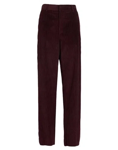 Tod's Woman Pants Burgundy Size 6 Cotton