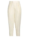 Tod's Woman Pants Ivory Size 8 Silk In White