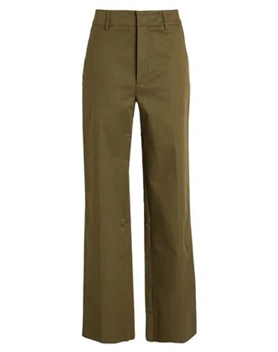 Tod's Woman Pants Military Green Size 6 Cotton, Elastane