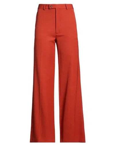 Tod's Woman Pants Rust Size 2 Virgin Wool In Red