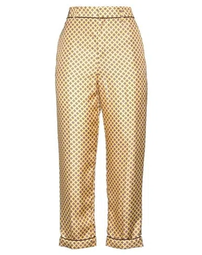 Tod's Woman Pants Yellow Size 6 Silk
