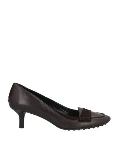 Tod's Woman Pumps Dark Brown Size 7 Leather