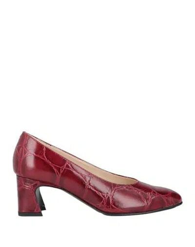Tod's Woman Pumps Garnet Size 8 Soft Leather In Red