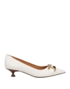 Tod's Woman Pumps White Size 8 Leather In White
