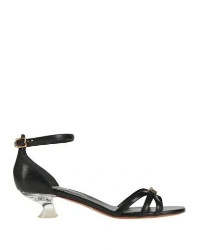 Tod's Woman Sandals Black Size 6.5 Leather