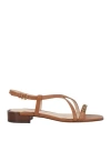 Tod's Woman Sandals Brown Size 7.5 Leather