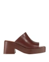 Tod's 80mm Leather Platform Mules In Brown