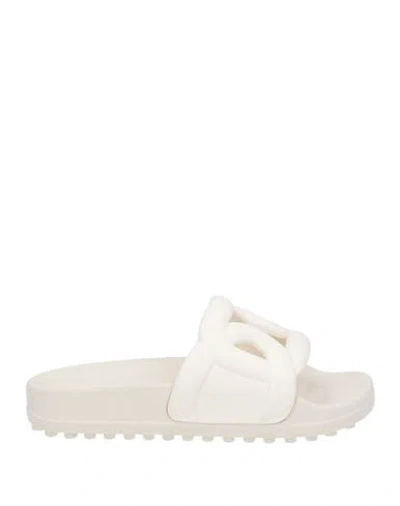 Tod's Cut-out Logo-detail Slides In Rosso