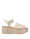 Tod's Woman Sandals Ivory Size 5 Leather In White