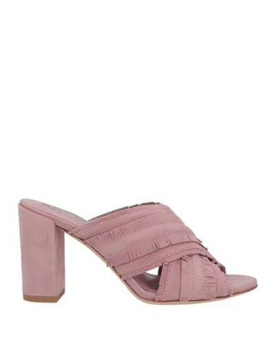 Tod's Woman Sandals Lilac Size 8 Soft Leather In Purple