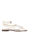 Tod's Woman Sandals Off White Size 7 Leather In White