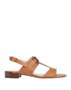 Tod's Woman Sandals Tan Size 7 Leather In Brown