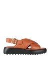 Tod's Woman Sandals Tan Size 7.5 Leather