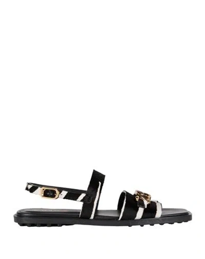 Tod's Woman Sandals White Size 7.5 Leather