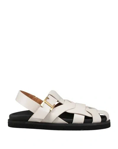 Tod's Woman Sandals White Size 8 Leather
