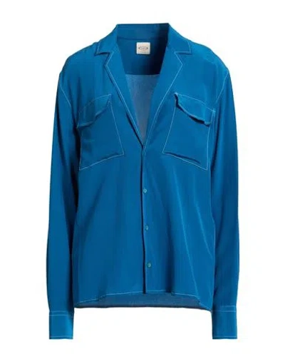 Tod's Woman Shirt Blue Size 6 Silk