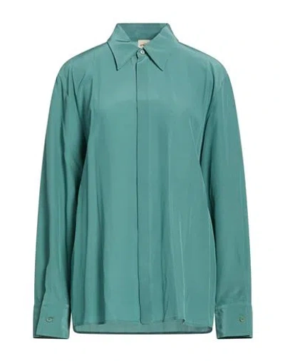 Tod's Woman Shirt Emerald Green Size 0 Silk