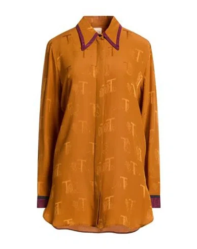 Tod's Woman Shirt Marigold Size 4 Silk In Orange