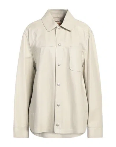 Tod's Woman Shirt Off White Size 14 Lambskin