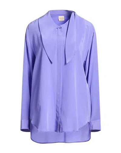 Tod's Woman Shirt Purple Size 6 Silk