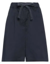 Tod's Woman Shorts & Bermuda Shorts Midnight Blue Size 4 Cotton, Elastane In Blue